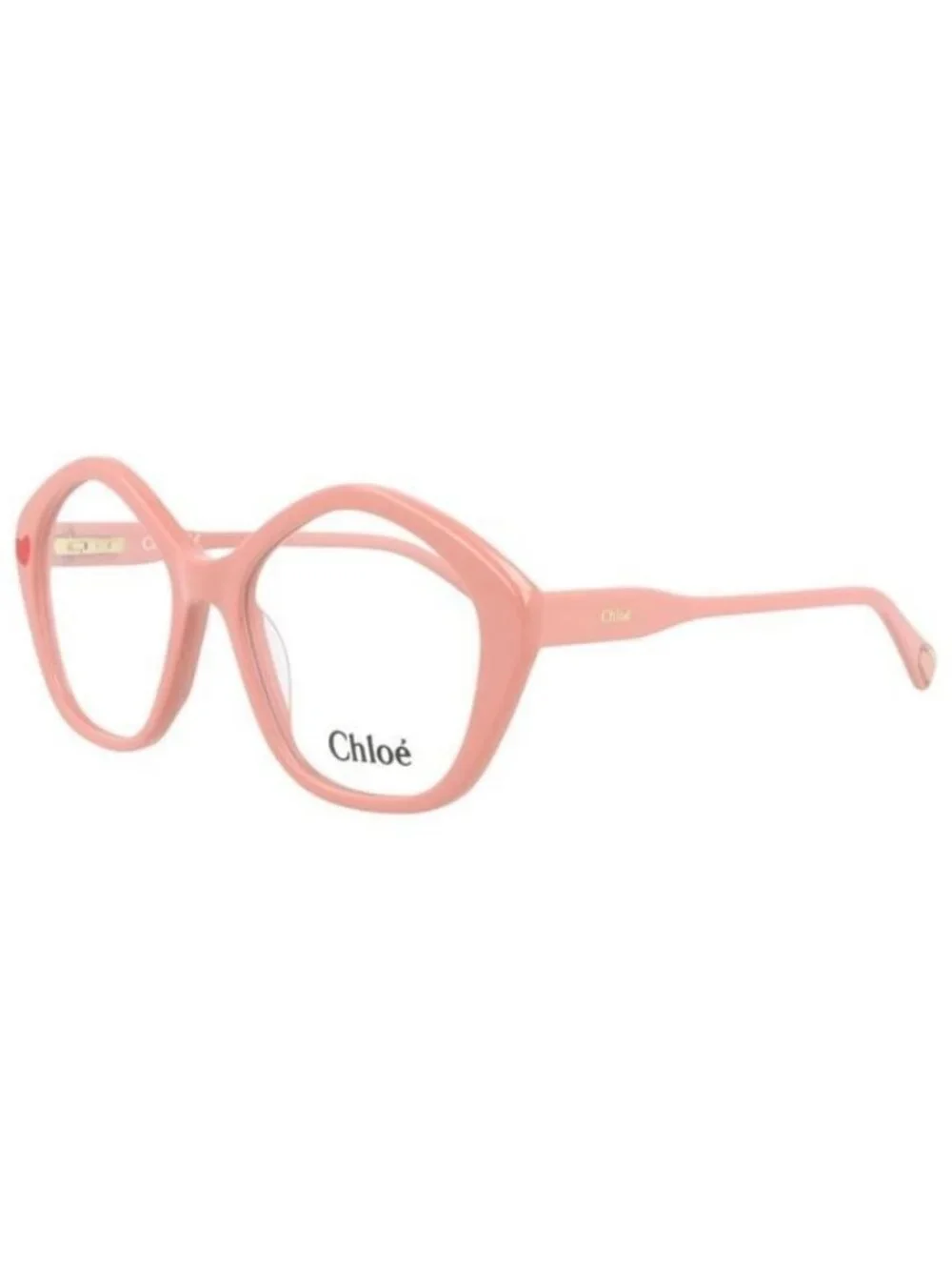 New Chloé Womens Square/Rectangle Pink Pink Transparent Fashion Designer Eyeglas
